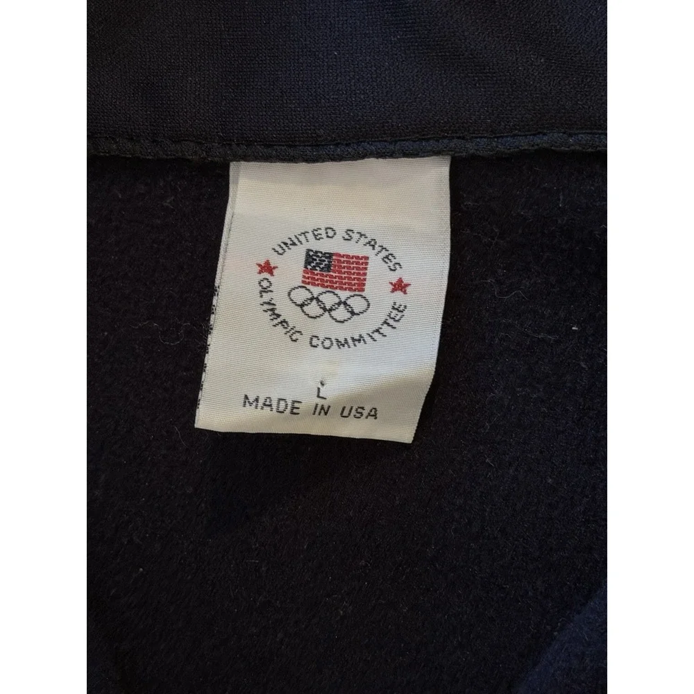 USA Olympics Jacket Mens Large Black Team USA Full Zip Olympic Committee‎